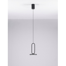 Lampa wisząca z płaskim kloszem Bonnie LED 13cm czarna