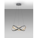 Lampa wisząca nowoczesna z pilotem Peris LED 50cm szaro-złota