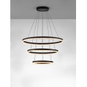 Lampa wisząca okrągła z kryształkami Giulia LED 80cm / 60cm / 40cm złoty czarna