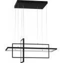 Geometrica LED 80cm black modern pendant lamp with remote control