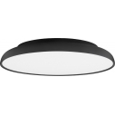 Marcus LED 60cm 3000K black minimalist ceiling lamp with remote control