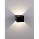 Fusion LED black cube wall lamp
