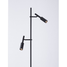 Lampa podłogowa 2 punktowa minimalistyczna Koshima LED czarna