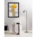 Lampa podłogowa minimalistyczna Nikola czarny / złoty