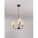 Żyrandol wiszący z abażurami Eleni III 52cm kremowy / czarny