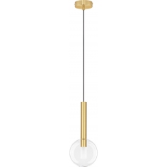 Lampa wisząca szklana glamour Sophia V 15cm przeźroczysty / złoty