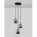 Lampa wisząca szklana kula Luxes III 30cm szkło dymione z efektem lustra