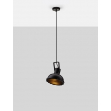 Lampa wisząca industrialna Sidero 22cm czarny mat