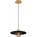 Ted 33cm black&gold brass loft pendant lamp