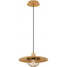 Lampa wisząca loft Ted 33cm złoty mosiądz