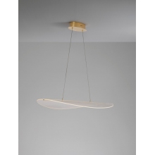 Lampa wisząca nowoczesna Femme LED 67cm przeźroczysty / złoty mosiądz