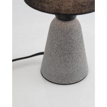 Lampa stołowa betonowa z abażurem Noon biało-szara
