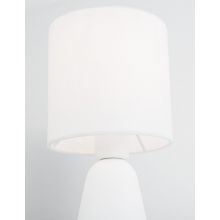 Lampa stołowa betonowa z abażurem Noon biała