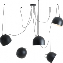 Noor black 5-light "spider" pendant lamp Aldex