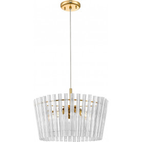 Bach 41cm transparent&gold hampton glass pendant lamp ZumaLine
