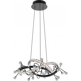 Maia LED 58cm black&chrome crystal pendant lamp ZumaLine