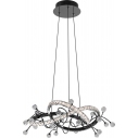 Lampa wisząca z kryształkami Maia LED 58cm czarny / chrom Zumaline
