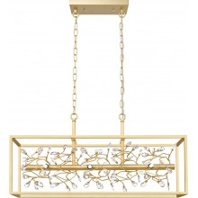 Lampa wisząca z kryształkami Spring 76cm złoty / przeźroczysty Zumaline