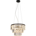 Lampa wisząca kryształowa Tifanny 40cm czarny / transparentny Zumaline