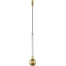 Lampa wisząca szklana kula Mida 11cm mosiądz szczotkowany / złote szkło Zumaline