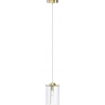 Lampa wisząca szklana Nira 16cm przeźroczysty / złoty Zumaline