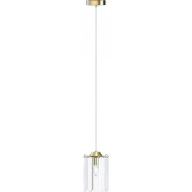 Nira 16cm clear&gold glass pendant lamp ZumaLine