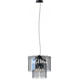 Nira 43cm black chrome&smoked glass pendant lamp ZumaLine