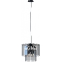 Nira 43cm black chrome&smoked glass pendant lamp ZumaLine