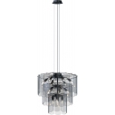 Nira 56cm black chrome&smoked glass glass pendant lamp ZumaLine