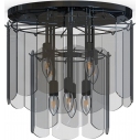 Nira 43cm black chrome&smoked glass glass ceiling lamp ZumaLine