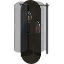 Nira black chrome&smoked glass glass wall lamp ZumaLine