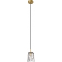 Lampa wisząca szklana Tazza 12cm przeźroczysty / złoty Zumaline