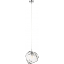 Lampa wisząca szklana glamour Rock 14cm przeźroczysty / srebrny ZumaLine