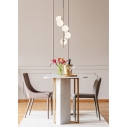 Lampa wisząca 5 szklanych kul Arcturus 28cm mleczne szkło / francuskie złoto Zumaline
