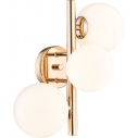 Molecule french gold&matte opal wall lamp with 3 glass spheres ZumaLine