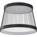 Plafon druciany Balu LED 57,7cm czarny Zumaline. Nowoczesny plafon LED, czarny, okrągły design. Ażurowa konstrukcja z cienkich drucików. Średnica 57,7cm. Idealne oświetlenie do salonu, sypialni.