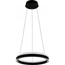 Regi LED 40cm black matt Round pendant lamp ZumaLine