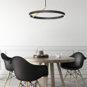 Lampa wisząca okrągła Malu LED czarny / złoty Zumaline