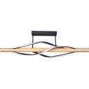 Baez LED 100cm black&brown modern ceiling lamp with wood ZumaLine