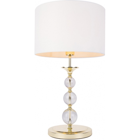 Lampa stołowa z abażurem Rea 36cm biały / złoty ZumaLine