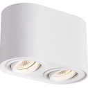 Rondoc 17.3x9.4cm H10.5cm white double surface-mounted spot lamp ZumaLine