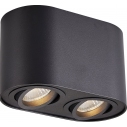 Rondoc 17.3x9.4cm H10.5cm black double surface-mounted spot lamp ZumaLine