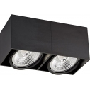 Lampa spot podwójna Box AC 26,4x13,2cm czarna Zumaline