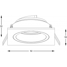 Lampa podtynkowa spot kwadratowa Chuck DL 9,2x9,2cm czarna Zumaline