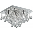 Rangel 40x40cm silver&transparent crystal ceiling lamp ZumaLine