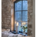 Lampa stołowa drewniana Legna 20cm barwiony szary Markslojd