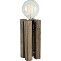 Lodge 28cm grey stained wooden table lamp Markslojd