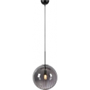 Lampa wisząca szklana kula Fengari 35cm szary dymiony / czarny Markslojd