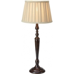 Lampa stołowa z abażurem Chocolat 60cm beż / ciemny brąz Markslojd