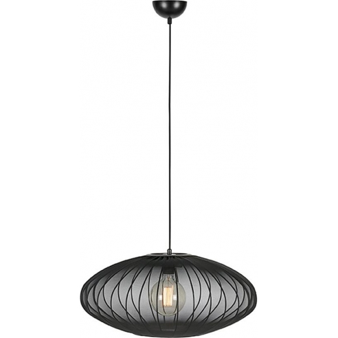 Lampa wisząca z abażurem Florence 60cm czarna Markslojd